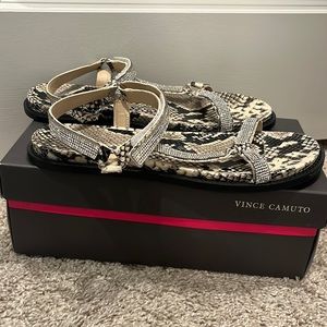 Vince Camuto Natural Snake Leather Sandal